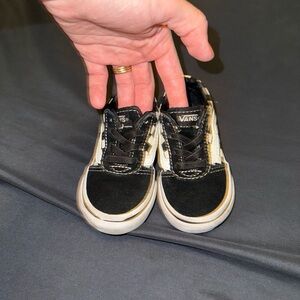Vans Kids Black and White Sneakers